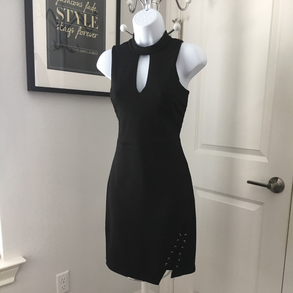 NWT BEBE BODYCON DRESS - BLACK - SIZE 4 - Picture 2 of 7